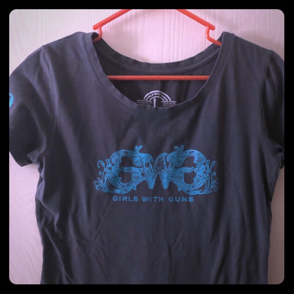 Girls With Guns Gray / Teal Tee